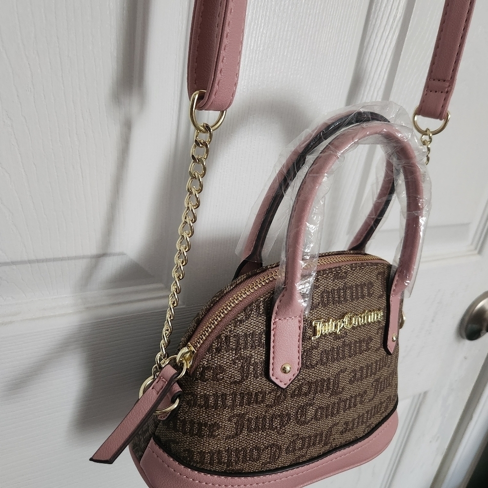 NWOT Juicy Couture mini bowler monogram purse y2k 90s pink feminine barbiecore - Picture 10 of 14